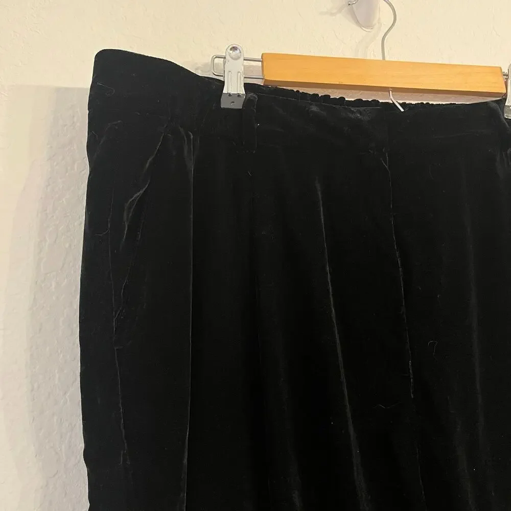 Old Navy Velvet Taylor Wide‎ Leg Trouser Womens XL Pants Holiday NYE Party Glam